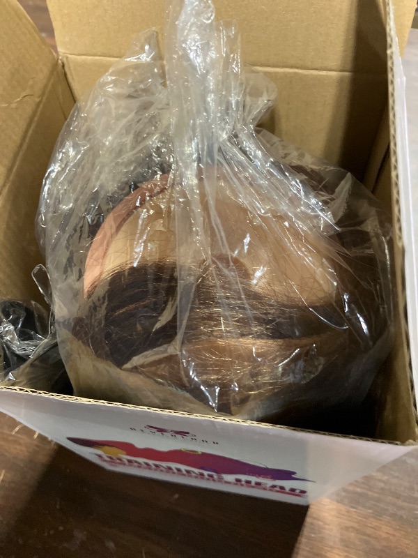 Photo 1 of 20" Mannequin Head Human Hair,100% Real Hair Mannequin Head,Cosmetology Human Hair Mannequin Doll Head for Hair Styling,Practice Braiding Styling Head with Table Clamp Suitable for Hair Extensions