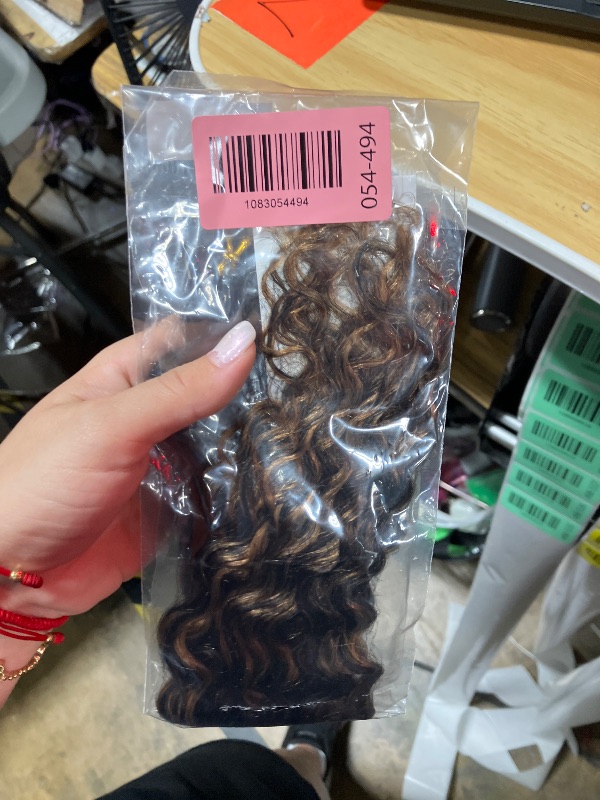 Photo 1 of 18 Inch Tape in Hair Extensions Human Hair, Water Wave Ash Brown Highlight Blonde Hair Extensions Tape in Invisible PU Skin Weft Human Hair Silky Double Sided 50g 20pcs