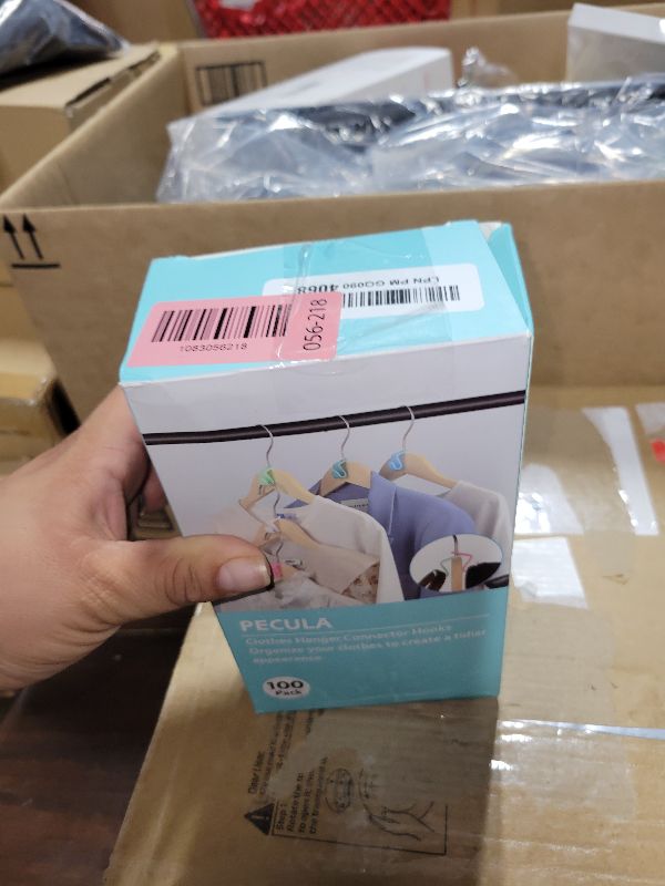 Photo 1 of 100 PCS Hanger Connector Hooks, Hangers Space Saving, Hanger Clips for Plastic Hangers(5 Color)