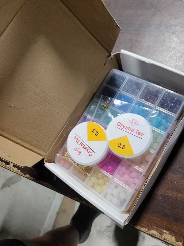 Photo 1 of ?2 Pack? More Than 1300PCS Round Glass Beads for Jewelry Making,48 Colors 8mm Crystal Beads for Bracelets Jewelry Making and DIY Crafts, 2 Box Round Beads Suitable for Beginners. (Solid+Printing)