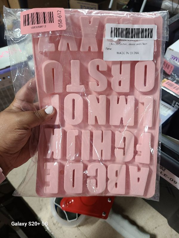 Photo 1 of 1 Pcs 26 Cavities Silicone Alphabet chocolate letter molds, Letter Molds for Chocolate, Candy, Cake, Biscuit, Large Depth, Easy Release and Clean