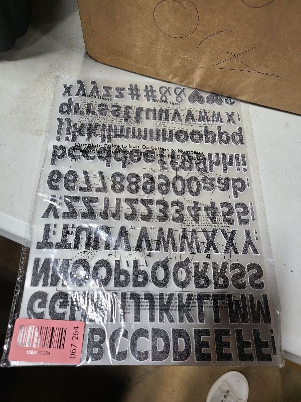 Photo 1 of 1 inch Iron on Letters and Numbers for Clothing, 5 Sheets 755 Pieces Uppercase and Lowercase A-Z, 0-9 - PU Vinyl Heat Transfer Alphabet Stickers for Fabric T-Shirt Designs DIY Crafts