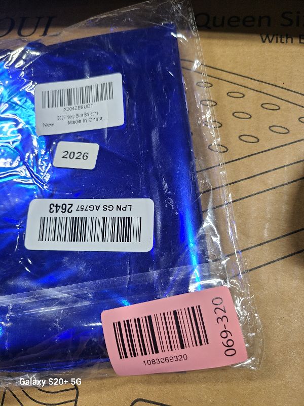 View 2 of 2026 Navy Blue Balloons, 40" Large Navy Blue 2026 Balloons Helium Mylar Foil Balloons for 2026 New Year Christmas Graduation Party Decoration