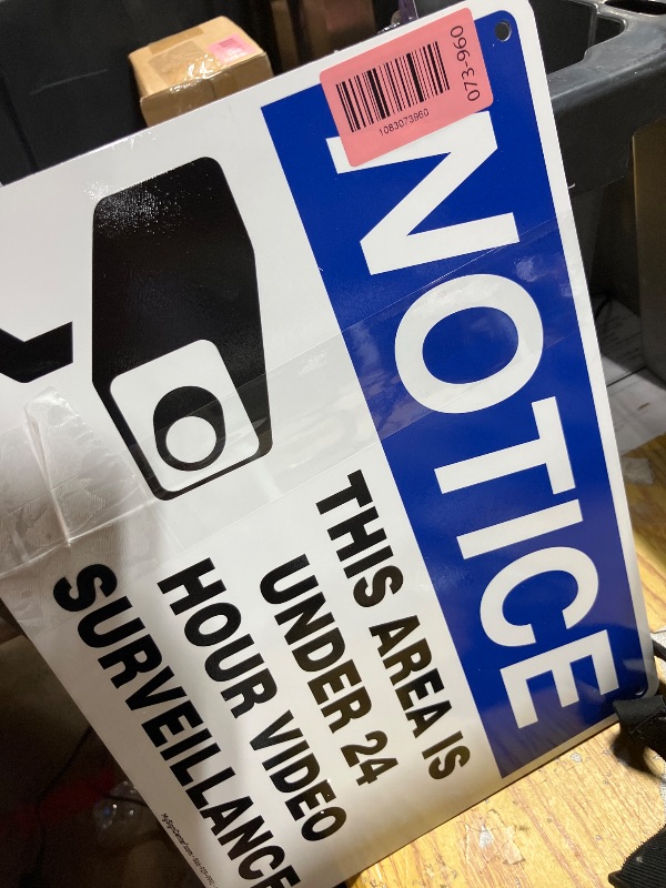 Photo 1 of This Area is Under 24 Hour Video Surveillance Sign, 10x14 Inches, Rust Free .040 Aluminum, Fade Resistant, Made in USA by My Sign Center