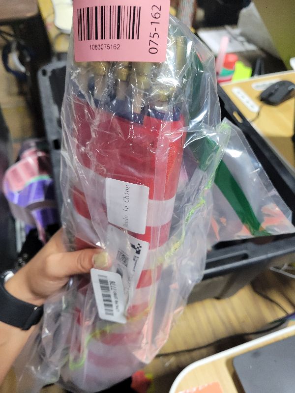 Photo 1 of 12 Packs 12x18 Inch American Flags with Stick, USA Handheld Flags 12?x18? on Wooden Stick with Kid-safe Spear Top for Outside Memorial Day, Grave Markers, 4th of July Decorations, Veterans Parades