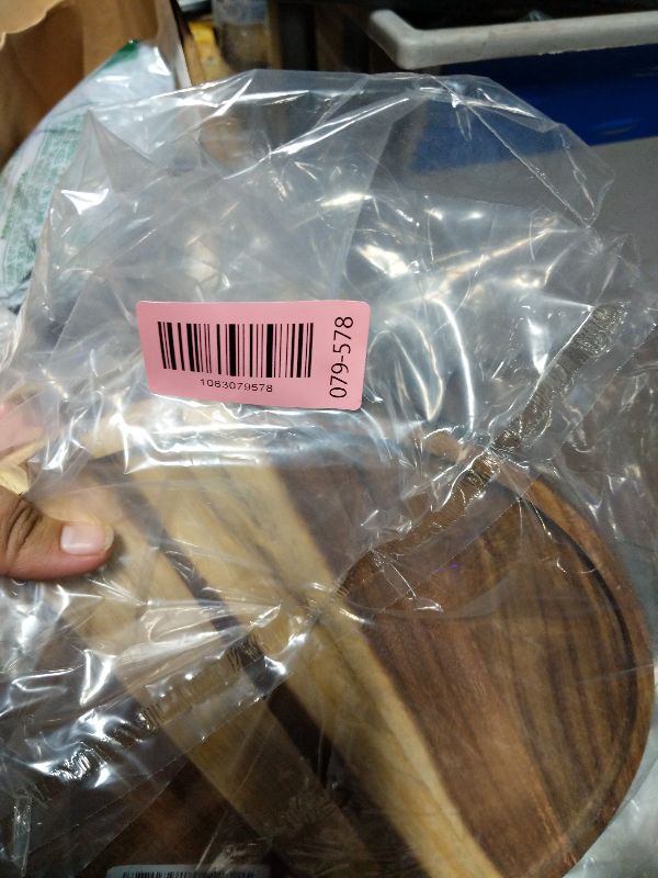 Photo 1 of 11.5 Inches Candle Holder Tray Home Decor, Round Wood Tray for Coffee Table, Small Wooden Serving Decorative Trays for Home