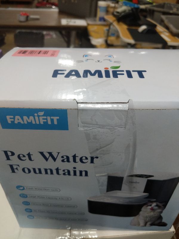 Photo 1 of [New Upgrade] Famifit 4.5L+2L Automatic Cat Water Fountain (Non-Heated), 2000mAh Battery, Timed 3/6/9H & 80/100/120ml Control, Clean Water System, No Filter, Ceramic Bowl, Ultra Quiet