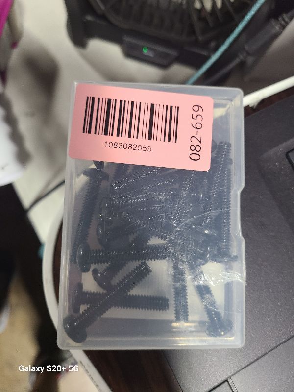 Photo 1 of 20 PCS 1/4-20 x 1-1/2" Phillips Pan Head Machine Screws, Round Head Machine Screw Bolts, 18-8 Stainless Steel (304), Full Thread, Black Coating