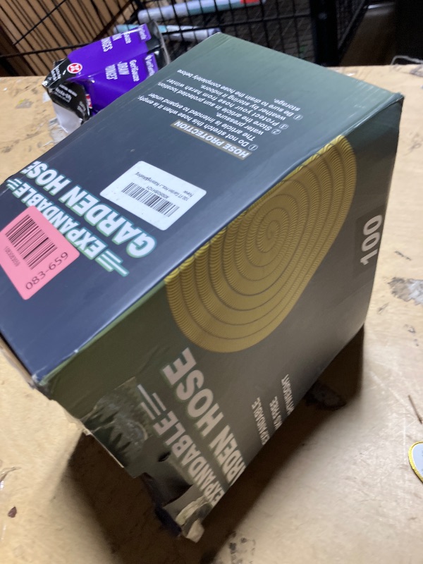 Photo 1 of 100 FT Non-Expandable Garden Hose, Lightweight Hose with 10 Function Spray Nozzle, Kink-Free Flexible Water Hose, Leak-Proof, 3/4'' Solid Connectors Garden Hose,Ultra Durable Garden Hoses