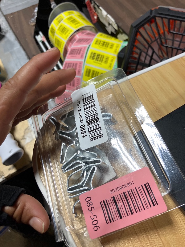 Photo 1 of 14 Pieces Silver Adjustable Steel Pilaster Shelf Clip Support, Shelving Bracket Clips for Metal and Wood Shelves