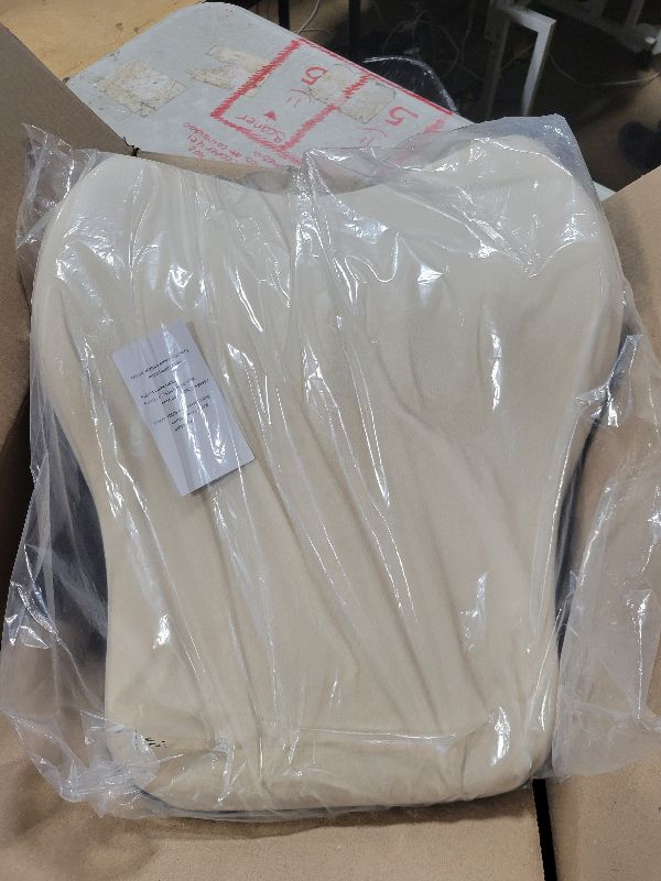 Photo 1 of 1Pcs White Lumbar Support Pillow Multi-Functional Back Cushion For Car,Office Chair, Or Gaming Chair Use,100% Memory Foam Back Cushion For Lower Back Pain,Breathable Micro-Channel Design-Ergonomic.