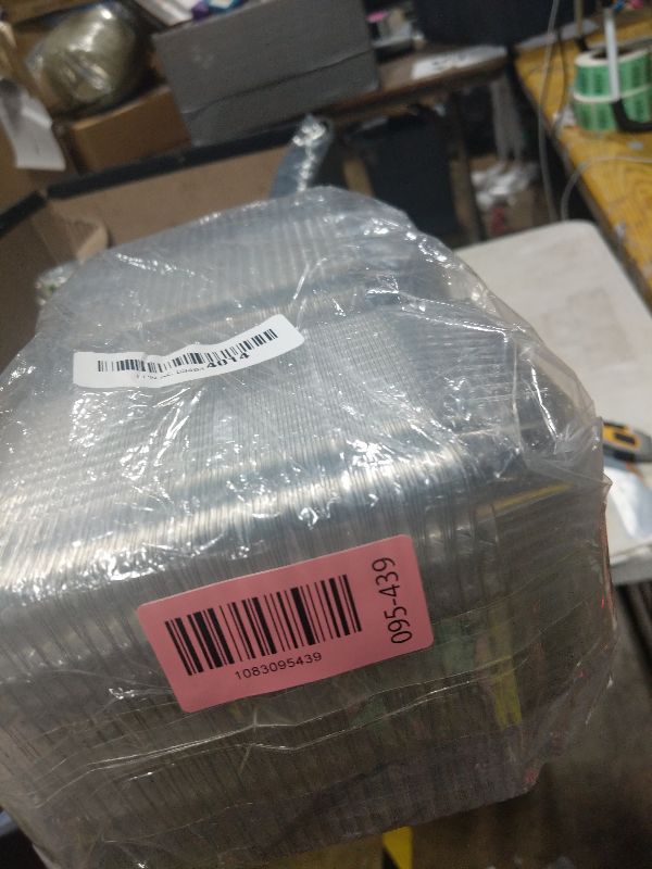 Photo 1 of 100 Pcs Clear Hinged Plastic Containers with Lids,Individual Cake Slice Containers,Square Plastic Food Container,Disposable Clamshell Take Out Containers for Cakes,Cookies,Pasta,Sandwiches,Salad