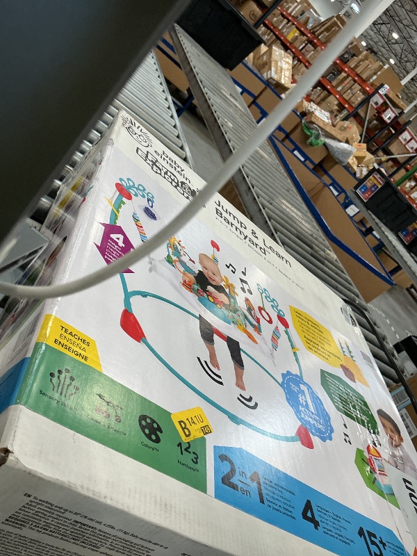 Photo 1 of Baby Einstein Farm Explorers Jump & Learn Barnyard 2-in-1 Baby Jumper Activity Center with Interactive Toys, Music, Lights, & Sounds, Ages 6-12 Months