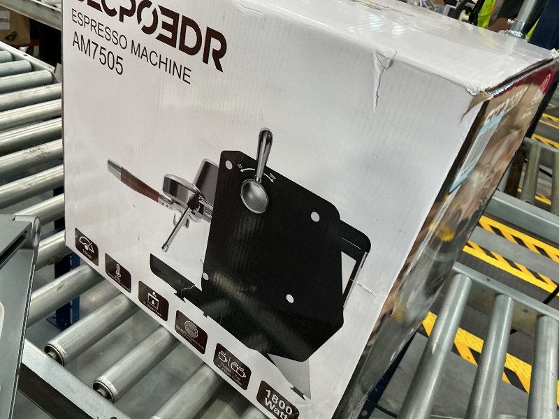 Photo 1 of SECPOEDR 15Bar Semi-Automatic Espresso Machine with Milk Frother Steam Wand