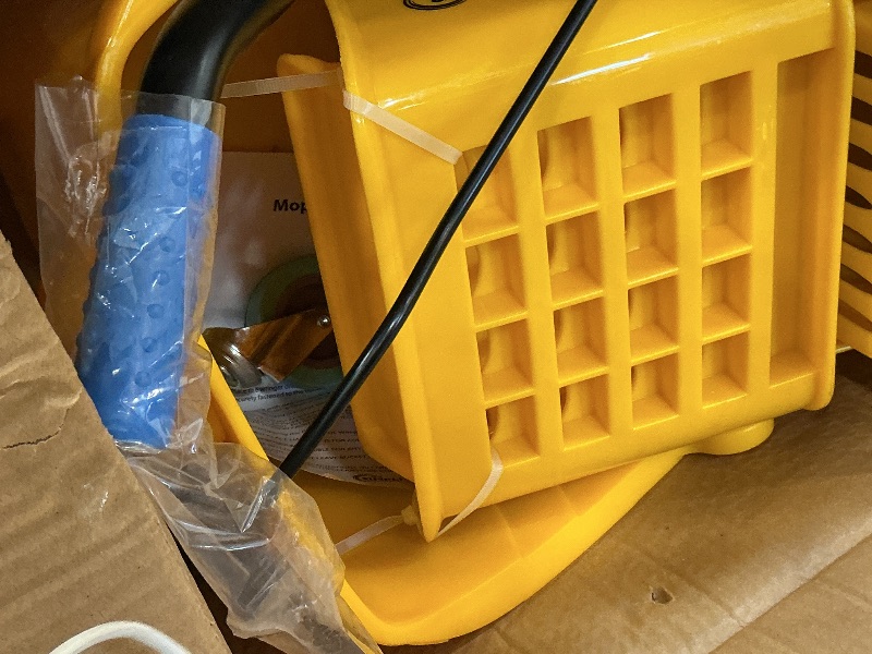 Photo 1 of Simpli-Magic 79358 Commercial Mop Bucket with Side Press Wringer, 26 Quart, 14.75"L x 12.95"W x 19.95"H, Yellow