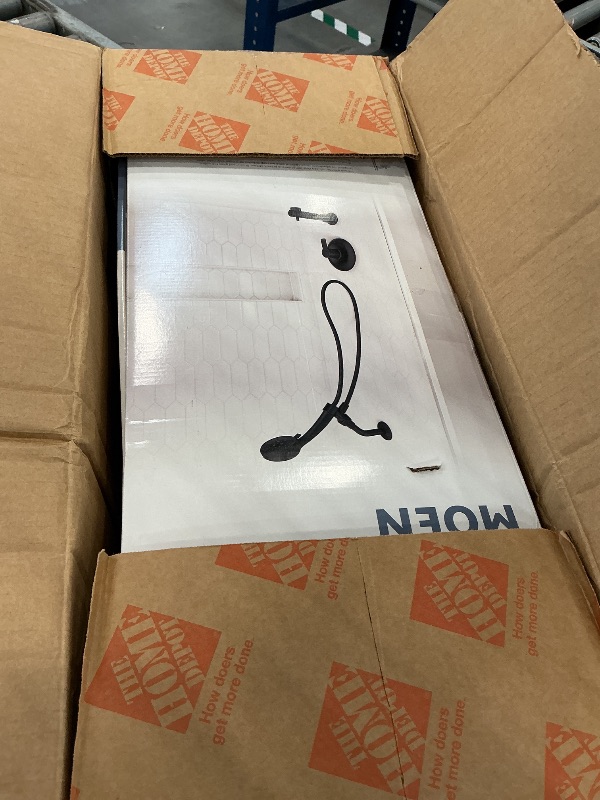 View 2 of Moen 82618BL Meena Matte Black Tub & Shower Faucet