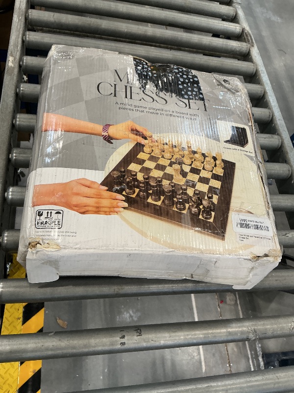 Photo 1 of SPESHSTONES Marble Chess Set, 12" Stone Board