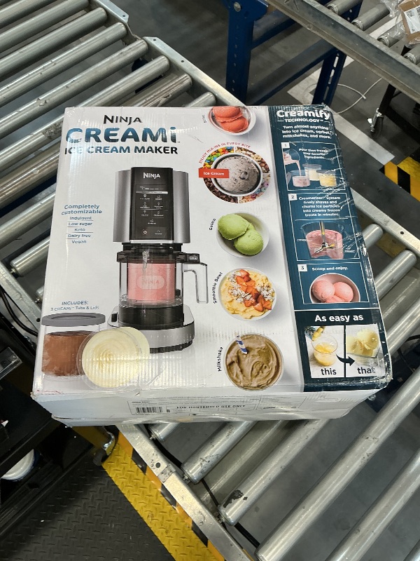 View 2 of Ninja CREAMi Deluxe Ice Cream Maker | 11-in-1 Create Frozen Desserts, Sorbet, Milkshakes, Yogurt & More | Includes 2 Dishwasher Safe XL 24 Oz. Tubs with storage lids | Blue | NC501ND