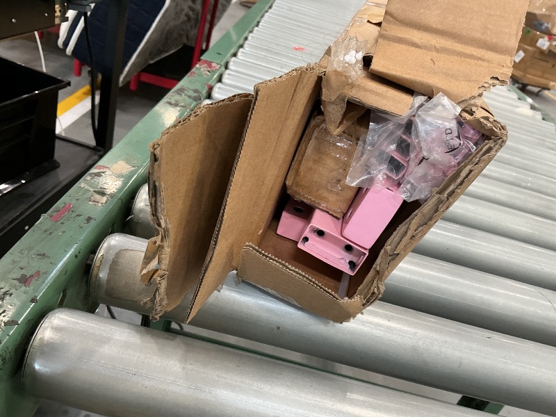 View 3 of **INCOMPLETE, BOX 2 OF 2 ONLY** IDEALHOUSE Bunk Bed Twin Over Twin with Ladder & Full Safety Guardrail
Pink metal Twin Over Twin Bunk Bed supports 400 Lbs, Space-Saving, Noise Free, No Box Spring Needed, Easy Assembly