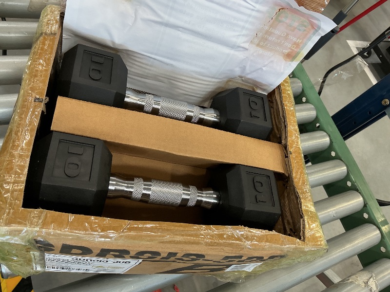 Photo 1 of CAP 150 LB Rubber Hex Dumbbell Set with A-Frame Rack