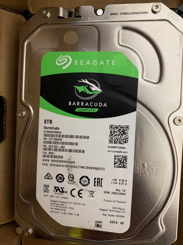 Photo 1 of Seagate 8TB BarraCuda Internal Hard Drive | SATA 6 Gb/s (ST8000DM004)