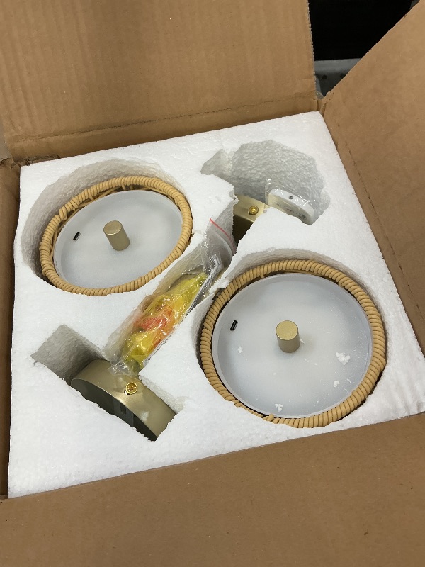 Photo 1 of Jaenmsa Gold Battery Operated Wall Sconce Set (2)IP
