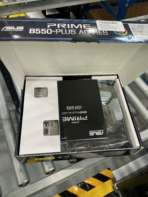 Photo 1 of ASUS Prime B550-PLUS AC-HES AMD AM4 (3rd Gen Ryzen) ATX DDR4 Motherboard (Dual M.2, PCIe4.0, WIFI5, 1Gb Ethernet, SATA 6 Gbps, USB 3.2 Gen 2 Type-C, Front USB 3.2 Gen 1 Type-C and CEC Tier II Ready)