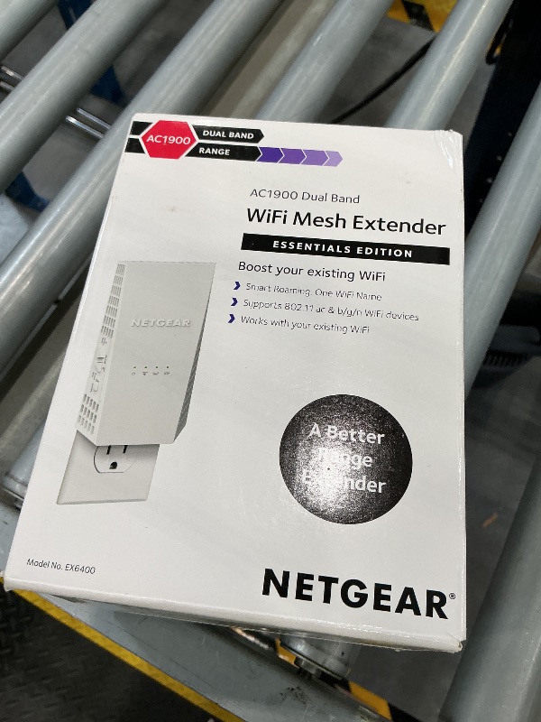 Photo 1 of NETGEAR WiFi Mesh Range Extender (EX6400) - Add up to 2,100 sq. ft., 35 Devices - AC1900 Dual Band Wireless Signal Booster & Repeater (up to 1.9 Gbps Speed), Smart Roaming – Free Expert Help