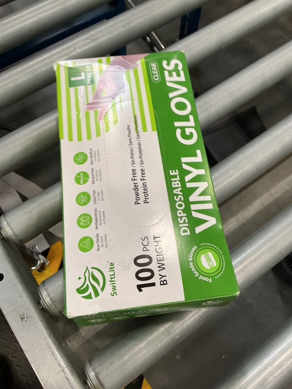 Photo 1 of SWIFTLITE Disposable Vinyl Gloves, Food Safe