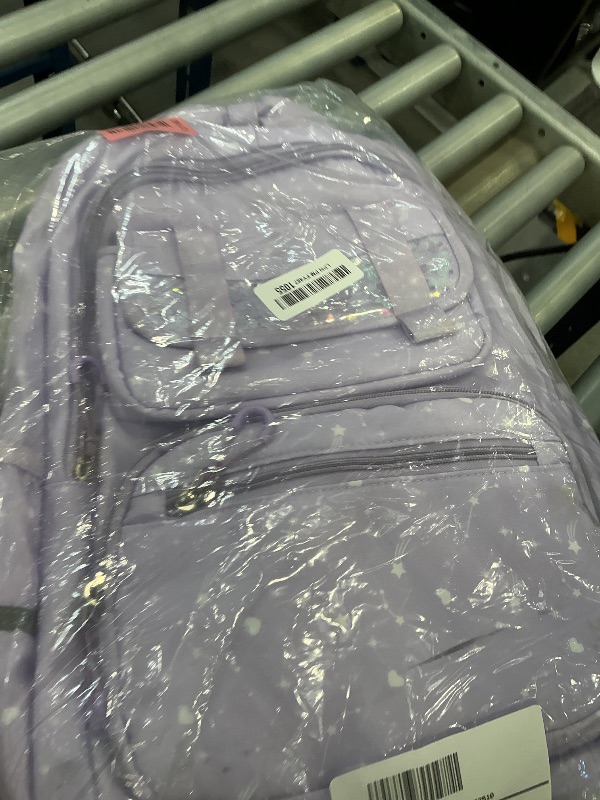 Photo 1 of QIXIHU Backpack for Girls, Starfall Purple
