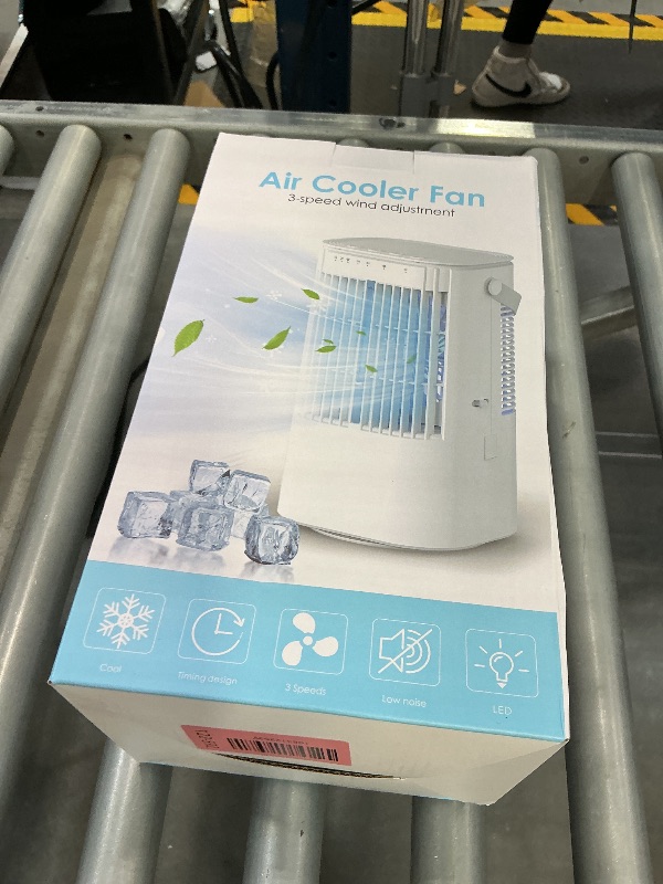 Photo 1 of Portable Air Conditioners, 4-in-1 Mini Air Conditioner Evaporative Air Cooler, Portable AC with 1000ML Tank, 3 Speeds & 7-Color LED, Small Air Conditioner with Timer for Bedroom, Desktop, Home, Office