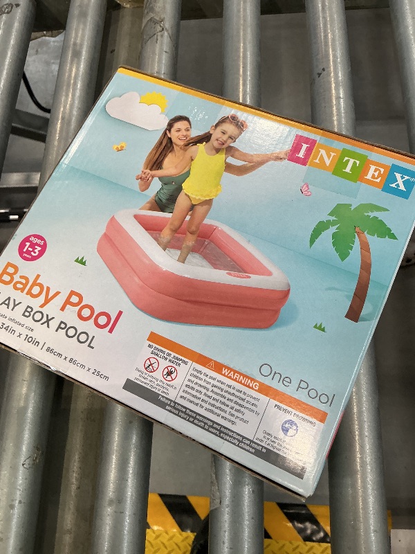 Photo 1 of Intex Play Box Inflatable Kiddie Pool, Multicolor