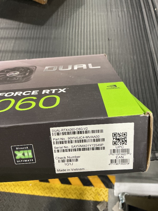 Photo 1 of ASUS Dual GeForce RTX 4060 V2 OC 8GB GDDR6 Graphics Card
