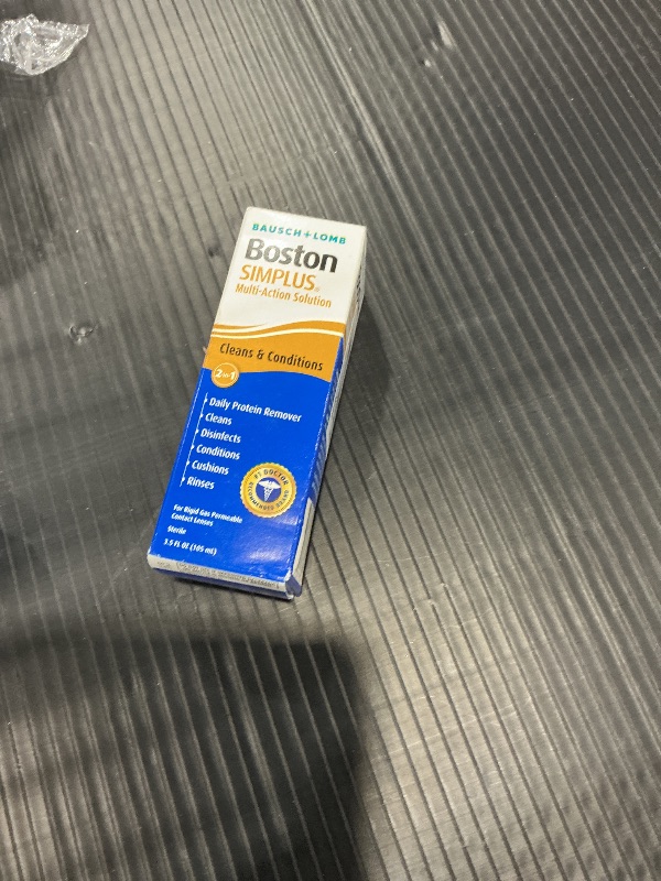 Photo 1 of Boston SIMPLUS Multi-Action RGP Contact Lens Solution, 3.5 Fl Oz