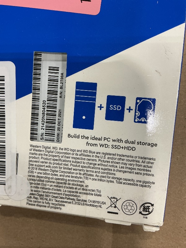 Photo 1 of Western Digital 250GB WD Blue Internal PC SSD