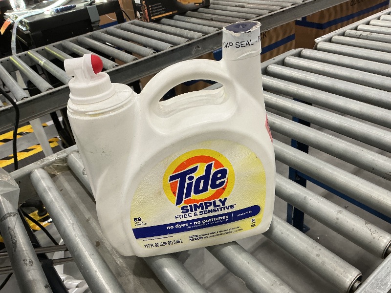Photo 1 of Tide Simply Liquid Laundry Detergent, Free & Sensitive, 112 fl oz