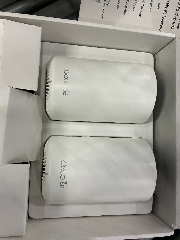 Photo 1 of TP-Link Deco XE75 AXE5400 WiFi 6E Mesh System (2-Pack)