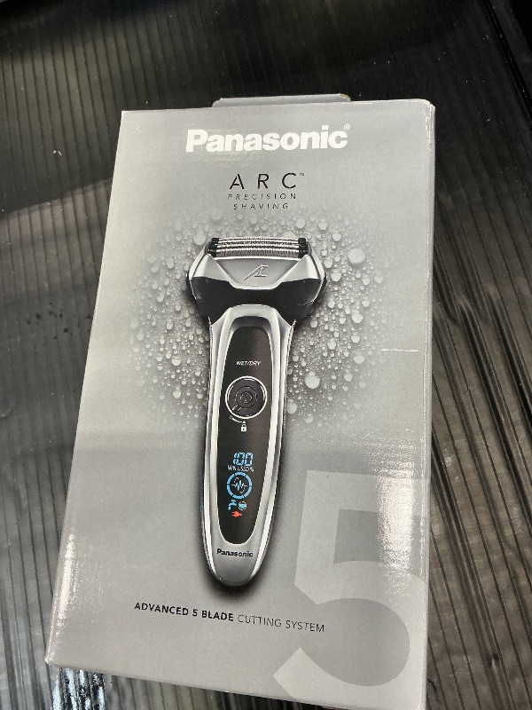 Photo 1 of Panasonic ARC5 Electric Razor for Men with Pop-Up Trimmer, Wet/Dry 5-Blade Electric Shaver with Intelligent Shave Sensor and Multi-Flex Pivoting Head, ES-LV65-S (Silver)