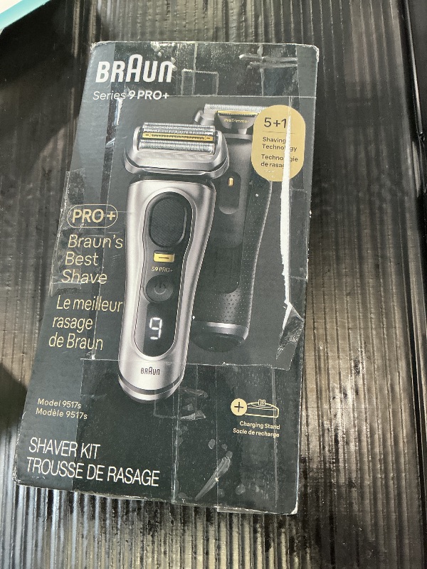 Photo 1 of Braun Series 9 PRO+ Electric Razor for Men, 5 Pro Shave Elements & Precision Long Hair Trimmer, 6in1 SmartCare Center, Wet & Dry Electric Shaver for Smooth Skin with 60min Battery Runtime, 9517s