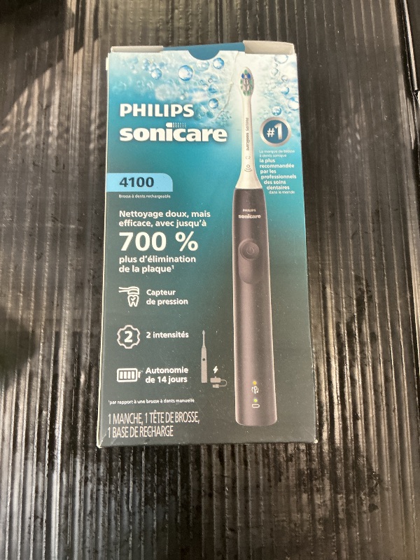 View 2 of Philips Sonicare 4100 Rechargeable Electric Toothbrush, 1 Brush Head, Black