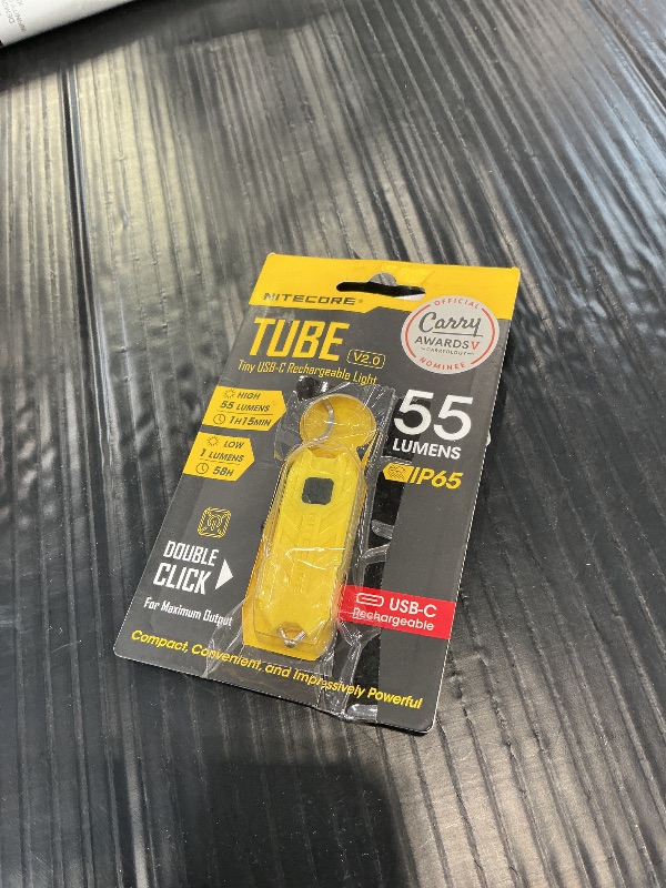 Photo 1 of Nitecore Tube V2.0 Keychain Flashlight (Yellow)