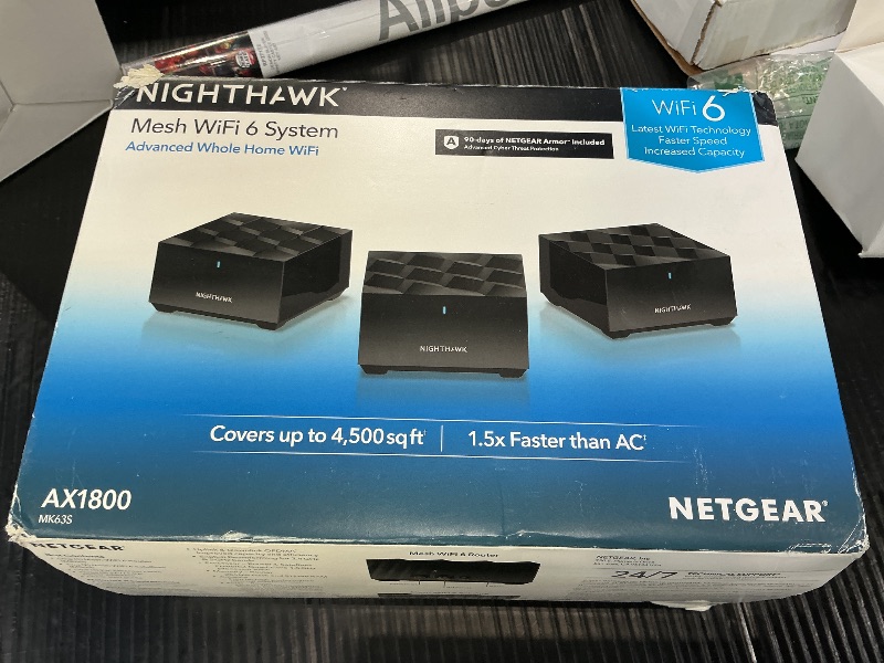 Photo 1 of NETGEAR Nighthawk Mesh WiFi 6 System (MK63S)