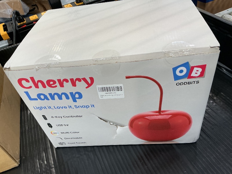 Photo 1 of ODDBITS Cherry Lamp - Dimmable Mood Lighting, USB-Powered Novelty Desk Lamp