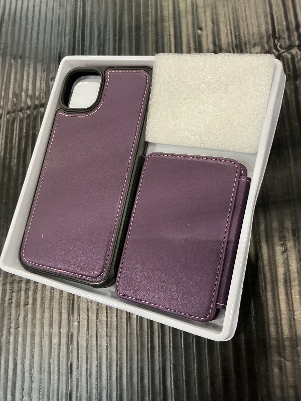 Photo 1 of Usroom Wallet Case for iPhone 15 Plus (Purple)