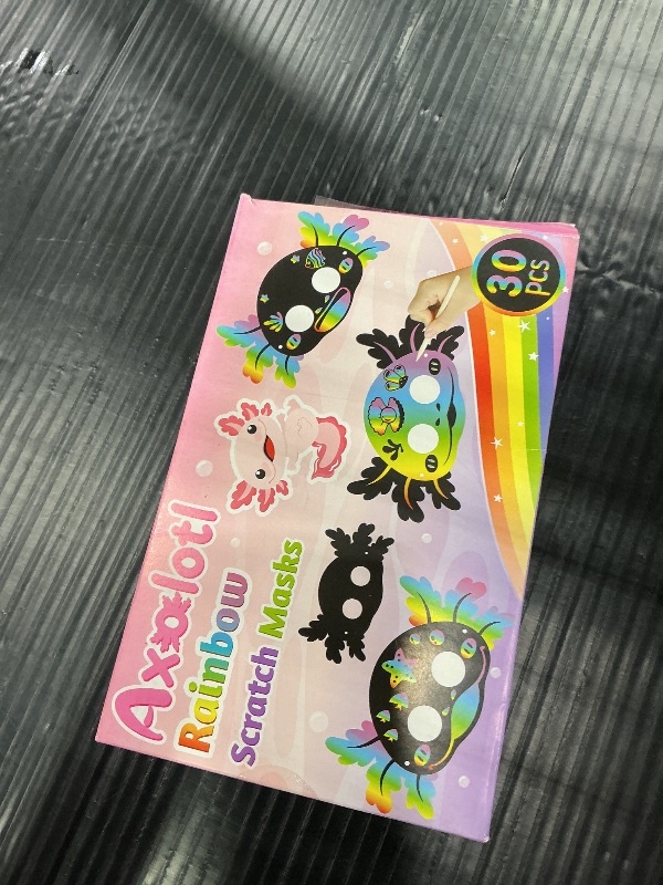 Photo 1 of B1ykin 30Pcs Axolotl Scratch Art Mask Kit