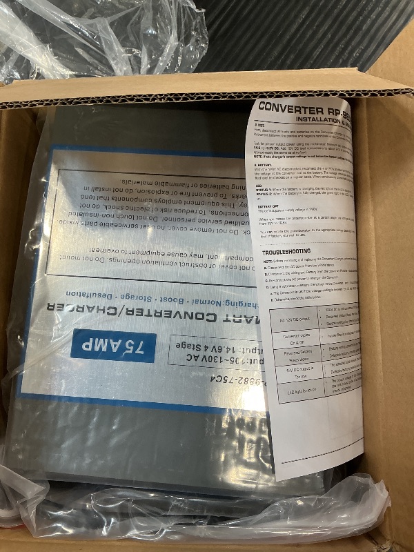 Photo 1 of Bzcovac RV Power Converter 75 Amp, Blue