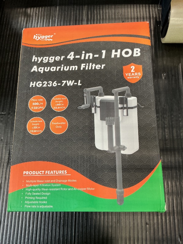 Photo 1 of hygger Hang On Back Aquarium Filter