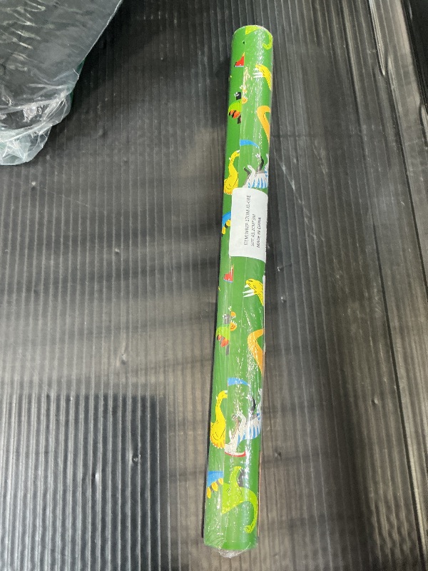 Photo 1 of WRAPAHOLIC Dinosaur Wrapping Paper - 17" x 9.8 ft Green