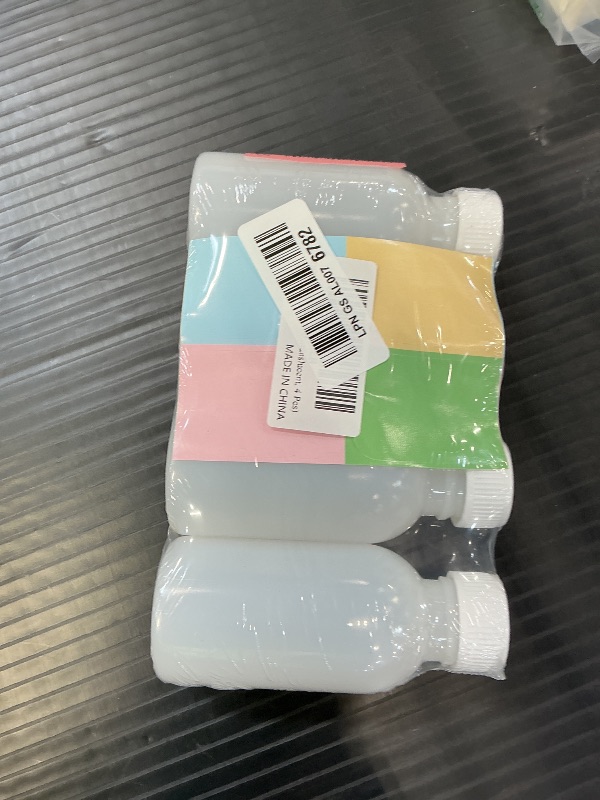 Photo 1 of DEMORA 3.4oz HDPE Wide Mouth Squeeze Bottles - Translucent, 4 Pack