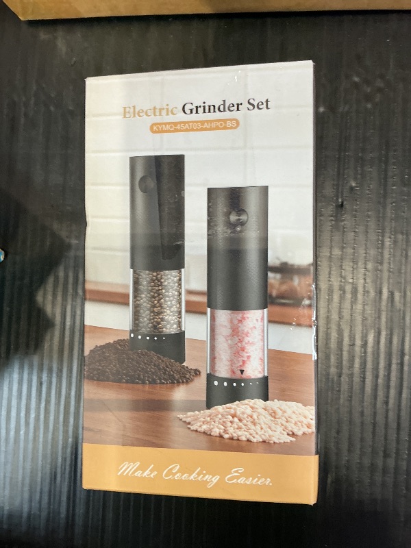 View 2 of Gaivis Electric Salt and Pepper Grinder Set - Rechargeable, Black/Black